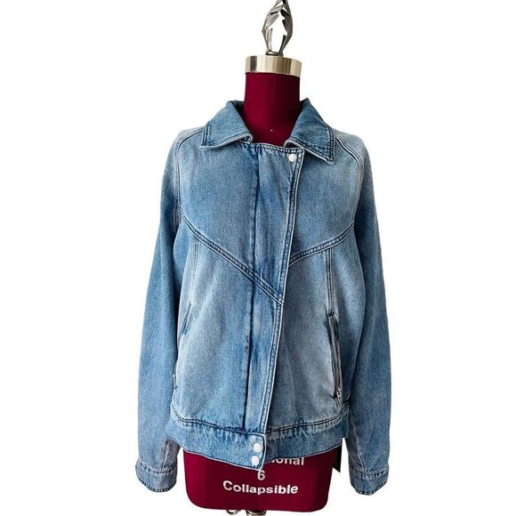 NWT BlankNYC Evereve Wondering Why Denim Jacket sz L - Picture 5 of 14
